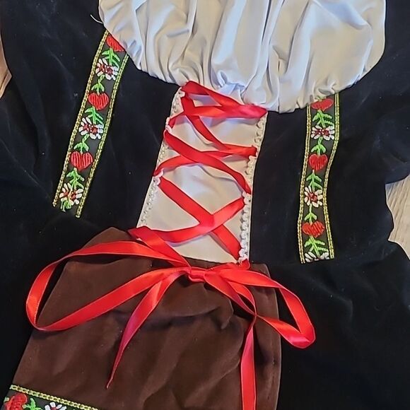 Black Velvet Octoberfest Beer Maid Bartender Costume Women's Size Small - Picture 2 of 9